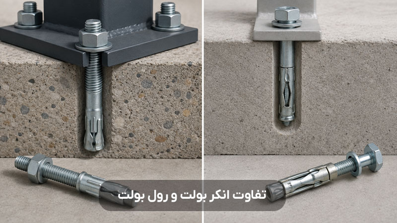 تفاوت انکر بولت و رول بولت