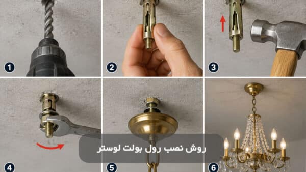روش نصب رول بولت لوستر